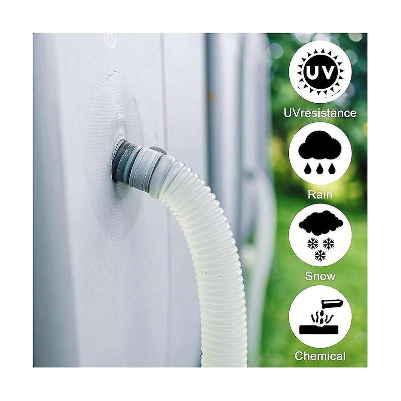 4 Pack Swimming Pool Replacement Hoses,1.25in Diameter Pool Filter Replacement Hoses for Above Grou