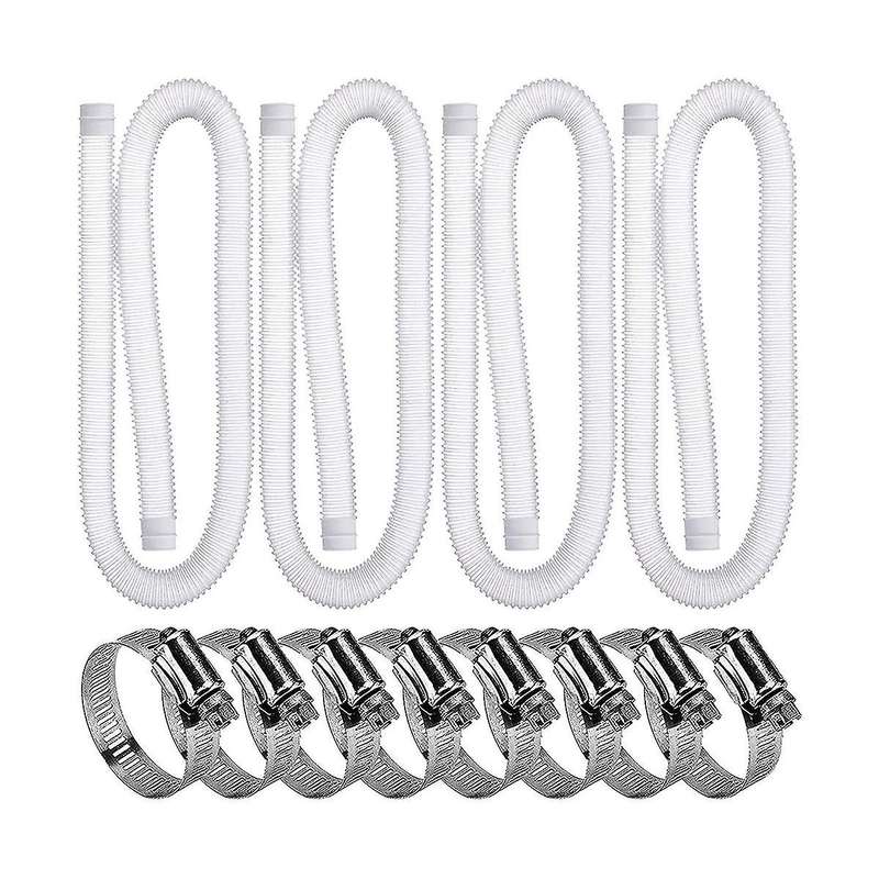 4 Pack Swimming Pool Replacement Hoses,1.25in Diameter Pool Filter Replacement Hoses for Above Grou