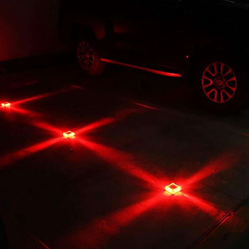 4 Packs Led Car Roadside Emergency Disc Roadside Flasher Square Light