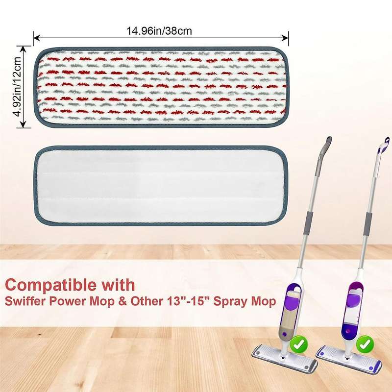 4 Pack Thicken Mop Pads Compatible for , Refills Power Mop Refill Pads for Spray Power Mop Wet Pads
