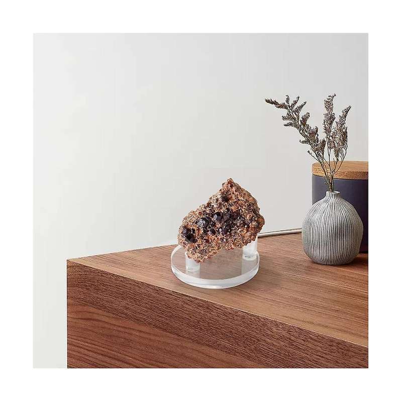 4 Packs 1.9Inch Rock Display Stand, Three- Acrylic Display Stands for Rocks, Minerals Slab, Crystal