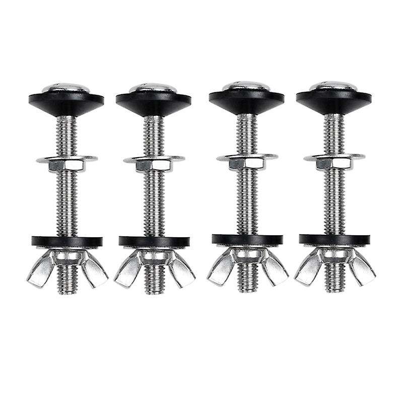 4 Pack Toilet Tank to Bowl Bolt Kits Cistern Kit,stainless Steel Toilet Pan Fixing Fitting with Dou