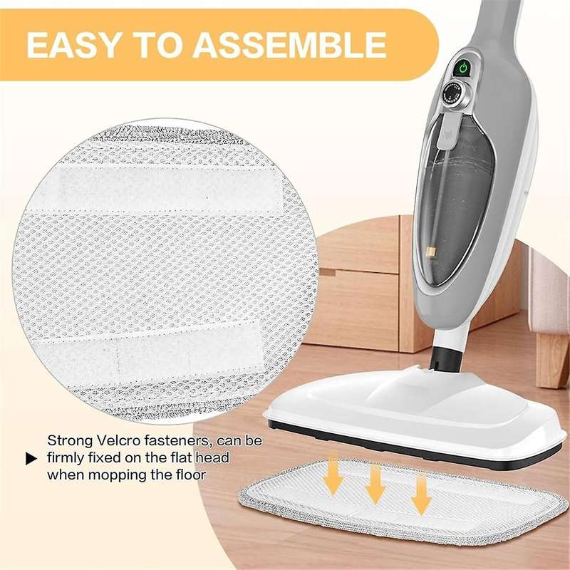 4 Packs Replacement Mop Pads for GorFanty Steam Mop GF-6610 Washable