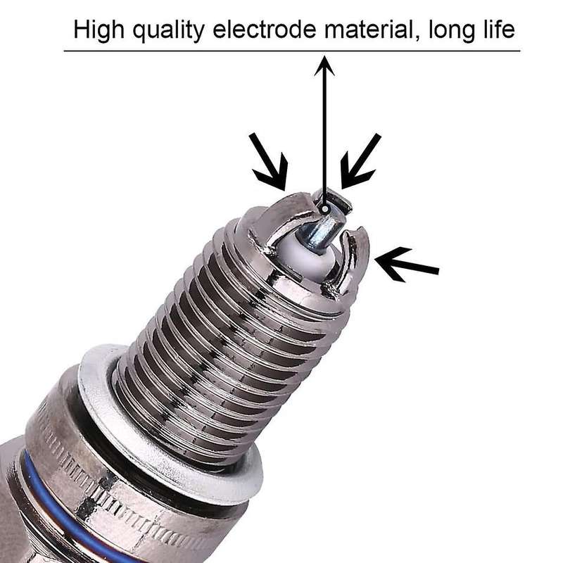 4 Pcs 3-Electrode Spark Plug D8TC for 125Cc 150Cc 200Cc 250Cc Motorcycle Scooter ATV Quads