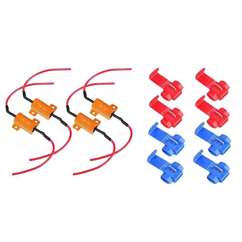 4 Pcs 25W 25Ohm LED Load Resistor for Turn Signal LED Lights