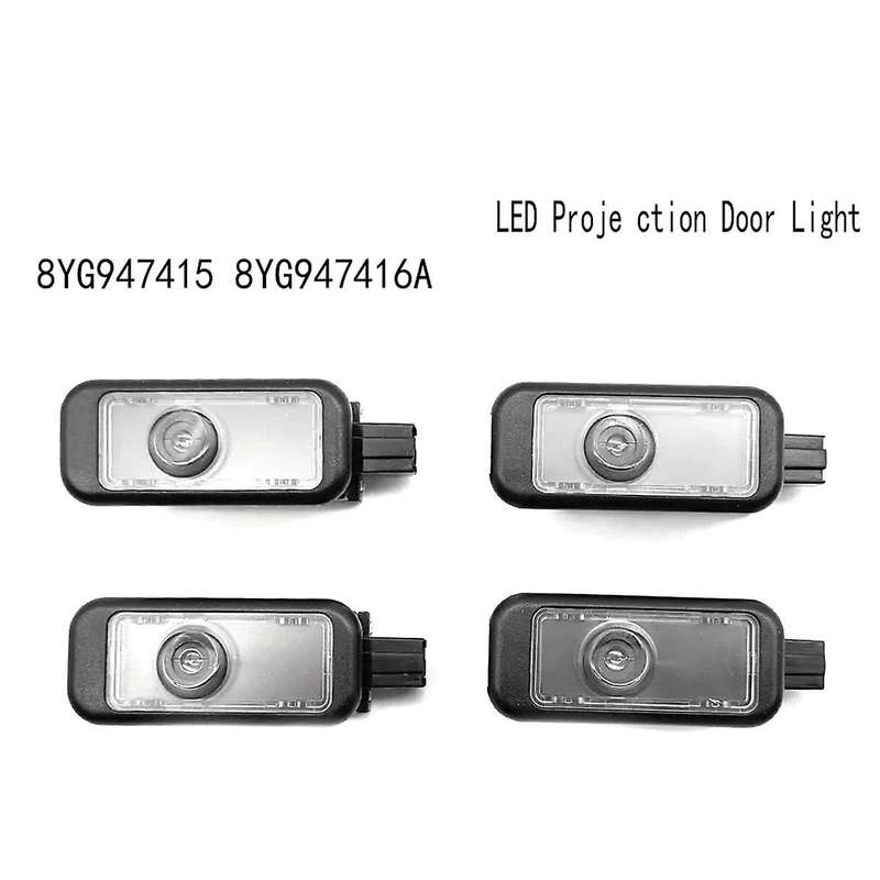 4 Pcs 4 Ring LED Projection Door Light for A3 A4 A5 Q3 Q2 Q5 A6 A7 S3 S4 S5 S6 S7 8YG 947 415 8YG947