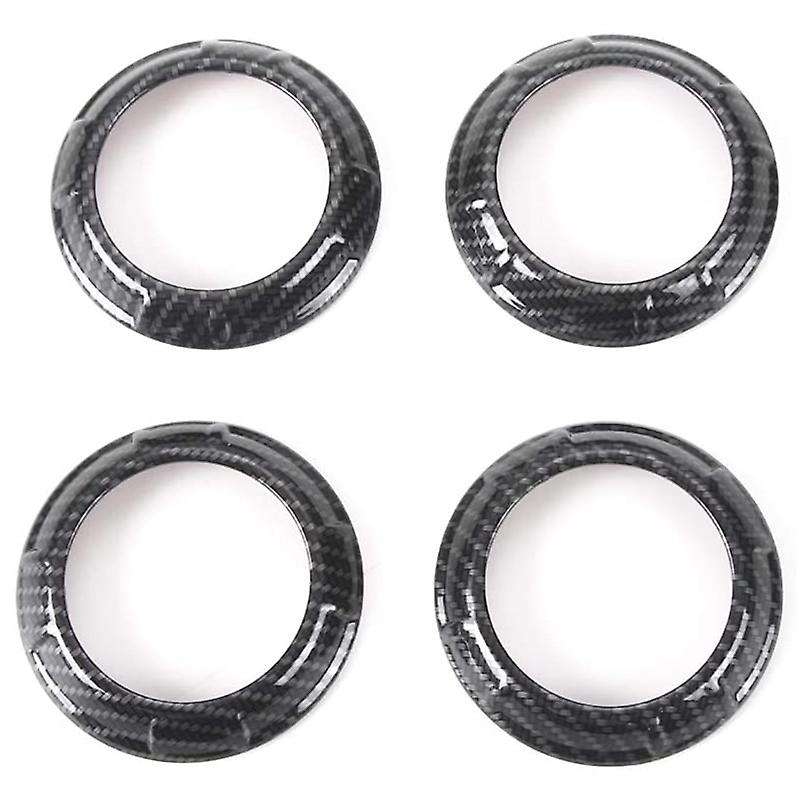 4 Pcs ABS Carbon Fiber Style Air Condition Decoration Interior Trim Kit, Accessories for Wrangler JK