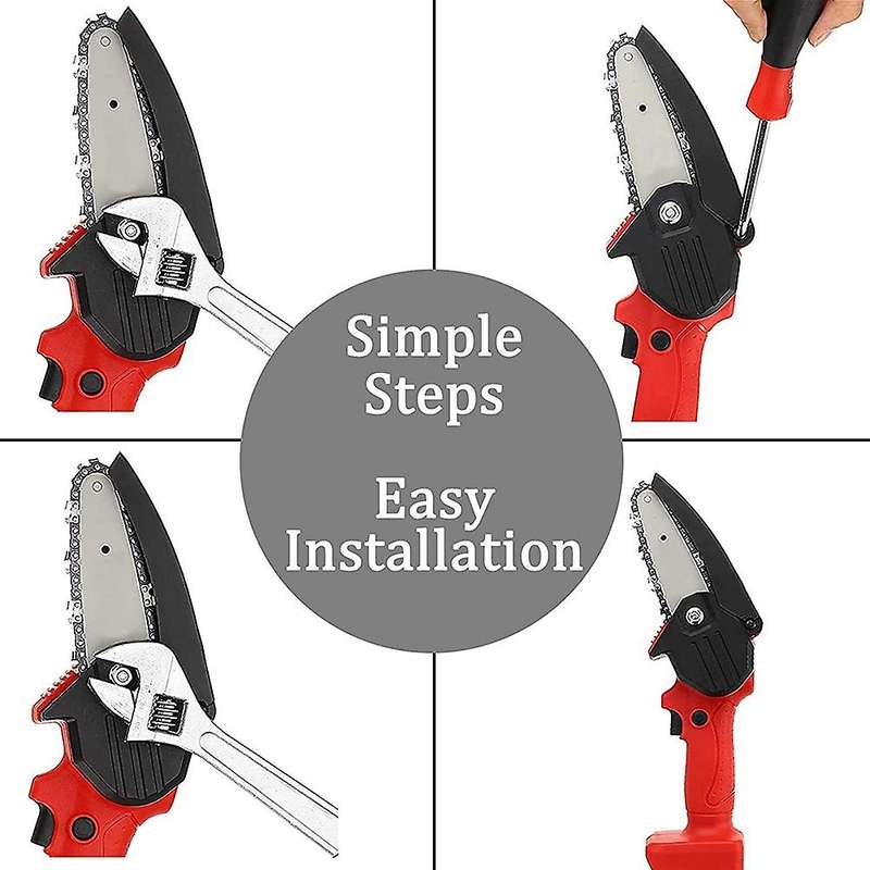 4 Pcs 4 Inch Chain Saw Chain Replacement for Mini Portable Handheld Cordless Electric Portable Chain