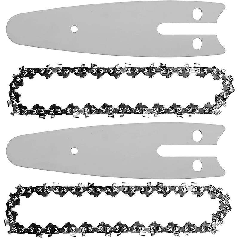 4 Pcs 4 Inch Chain Saw Chain Replacement for Mini Portable Handheld Cordless Electric Portable Chain