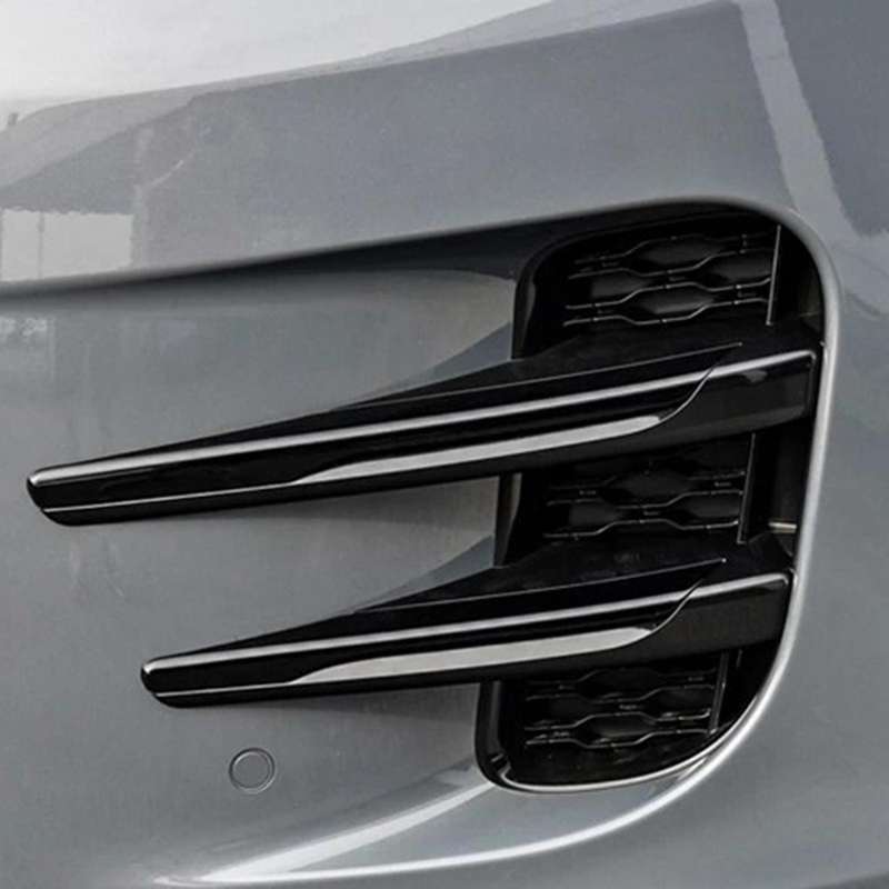 4 Pcs ABS Glossy Black Front Fog Lamp Cover Trim for Evoque 2019 2020 Car Accessories