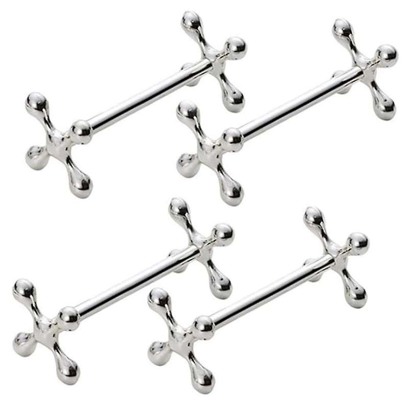 4 Pcs Alloy Chopsticks Rest Spoons Stand Forks Knifes Holder Rack Stand Metal Craft Table Decoratio