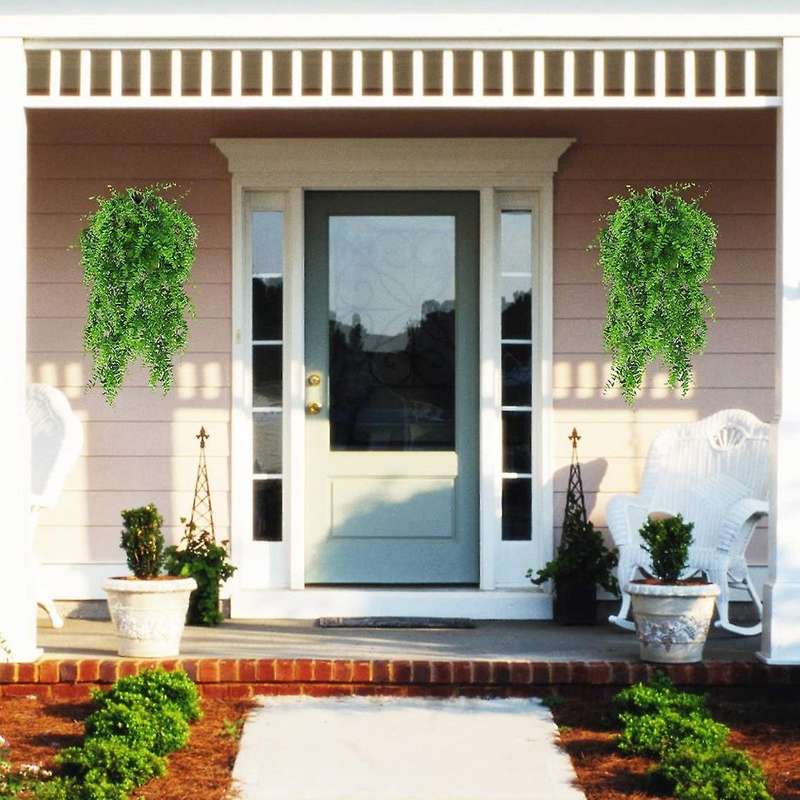 4 PCS Artificial Plants Vines Boston Fern Persian Rattan Greenery Fake Ferns Ivy for Wall Hanging B