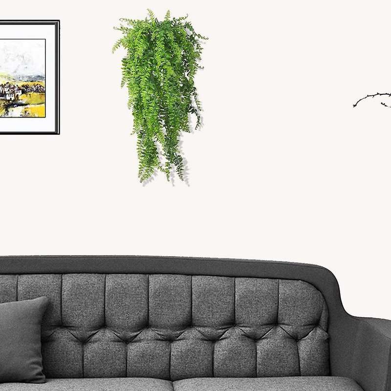 4 PCS Artificial Plants Vines Boston Fern Persian Rattan Greenery Fake Ferns Ivy for Wall Hanging B