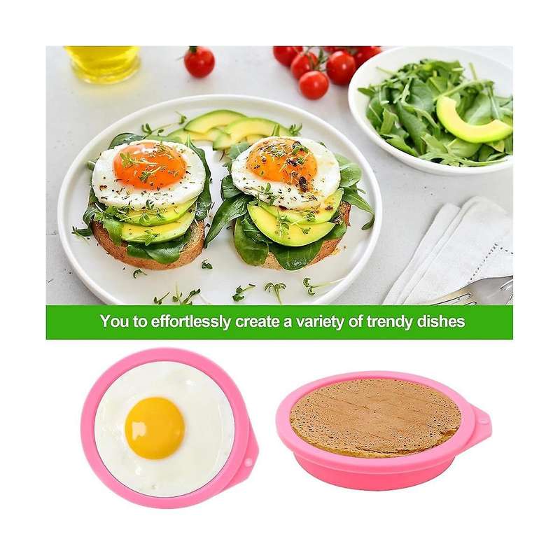 4 Pcs Air Fryer Egg , Air Fryer Egg Silicone, for Muffin Lids, Toast, Non-Stick Air Fryer Accessorie