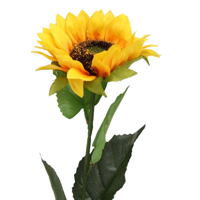 4 Pcs Artificial Sunflowers Big Head Long Stem Artificial Silk Flowers for Home Hotel Office Weddin