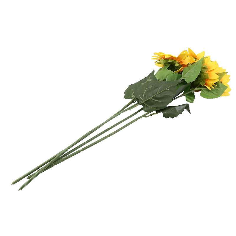 4 Pcs Artificial Sunflowers Big Head Long Stem Artificial Silk Flowers for Home Hotel Office Weddin