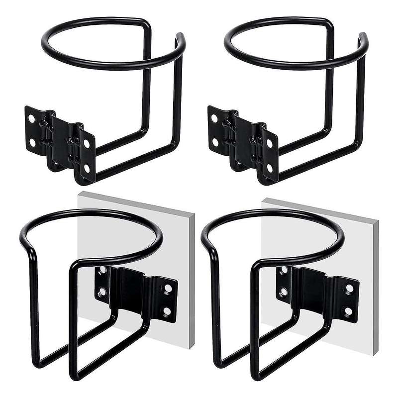 4 Pcs Boat Cup Holder,stainless Steel Universal Drink Holders,black Ring Cup Holders,for Boat Truck