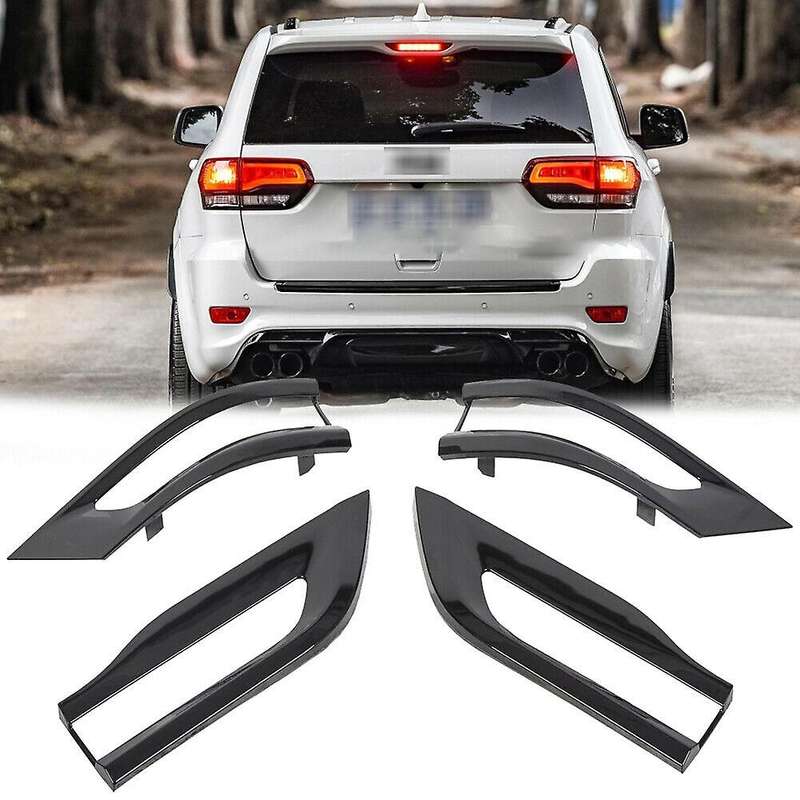 4 Pcs Bright Black Tail Light Trim Bezel Kit Lower Tail Lamp Tail Lamp Bezels Fit for 14-16 Grand