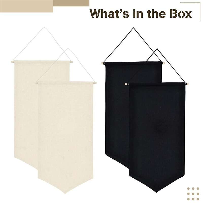 4 Pcs Canvas Banners, Pin Collection Organizer, Wall Display Banners, Wall-Mounted Canvas Banners, f