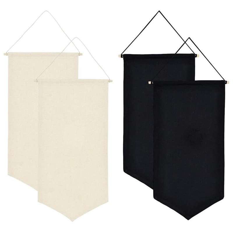 4 Pcs Canvas Banners, Pin Collection Organizer, Wall Display Banners, Wall-Mounted Canvas Banners, f
