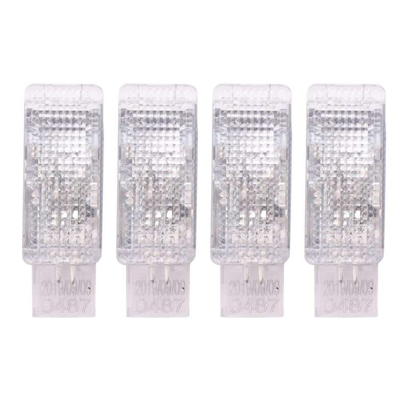 4 Pcs Car Interior Halogen Footwell Light Glove Box Trunk Lamp for B6 Golf 6 Mk6 Mk7 7l0947415 3td