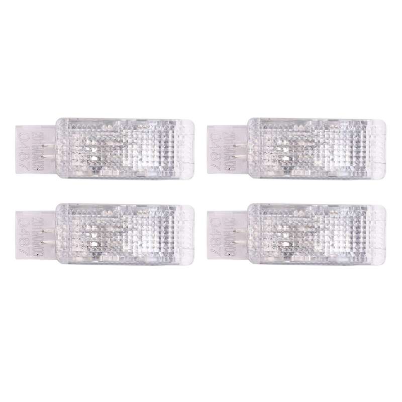4 Pcs Car Interior Halogen Footwell Light Glove Box Trunk Lamp for B6 Golf 6 Mk6 Mk7 7l0947415 3td