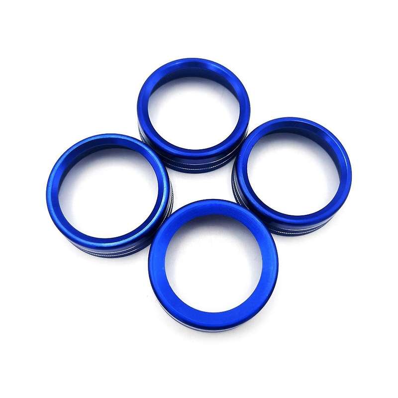 4 PCS Central Control Air Conditioner Switch Knob Ring for 2016-2021 Audio CD Button Knob Cover Set