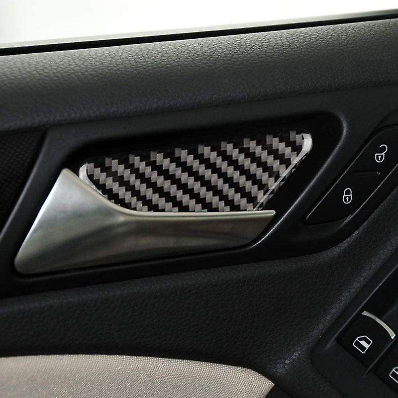 4 Pcs Carbon Fiber Car Door Bowl Panel Sticker Interior Trim for Golf 6 MK6 2008-2013 Accessories