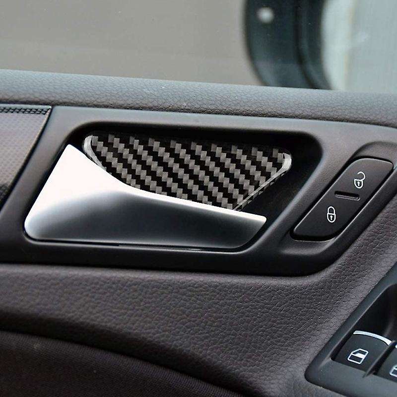 4 Pcs Carbon Fiber Car Door Bowl Panel Sticker Interior Trim for Golf 6 MK6 2008-2013 Accessories