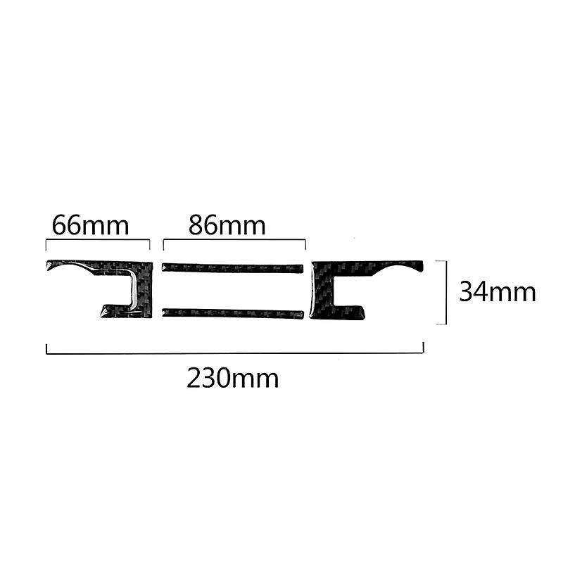 4 Pcs Carbon Fiber Trim Center Console Decor Sticker Switch Button Frame Decal for 2015-2019