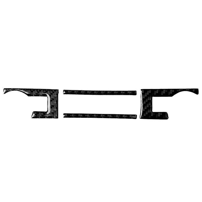 4 Pcs Carbon Fiber Trim Center Console Decor Sticker Switch Button Frame Decal for 2015-2019