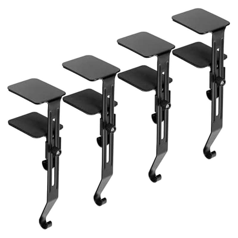 4 Pcs Christmas Stocking Holders for Fireplace- Adjustable Stocking Hangers with Protective Pads- No