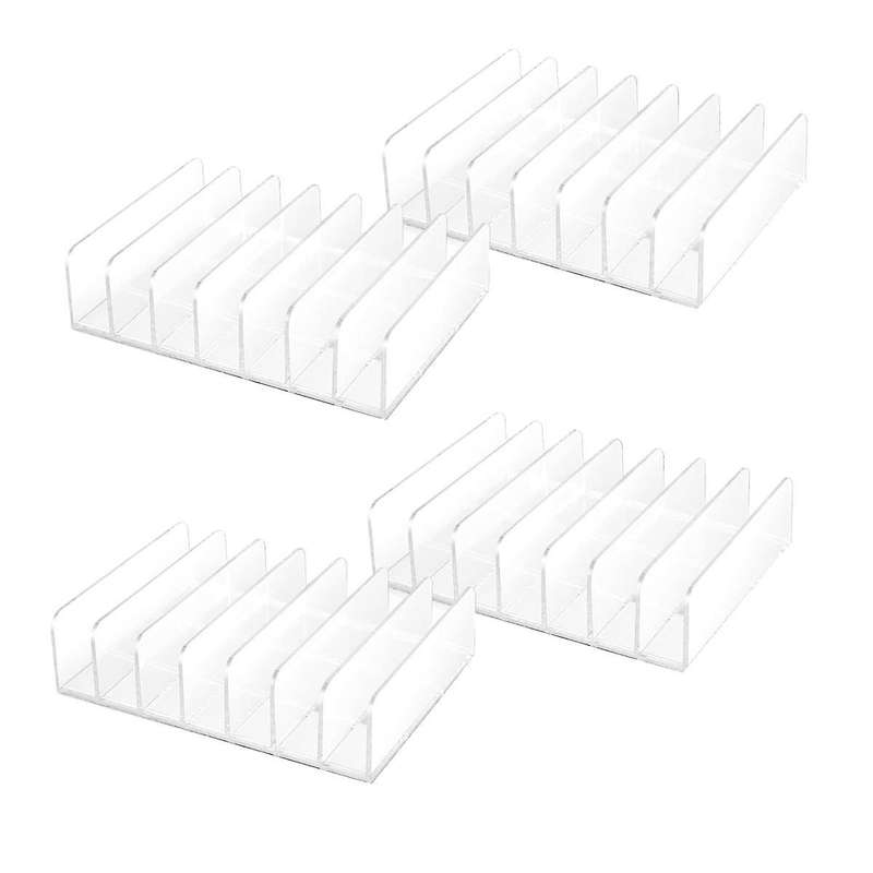 4 Pcs Clear Acrylic Cd Holder with Tackable Cd Dvd Display Rack Cd Storage Rack Organizer Stand Cd T