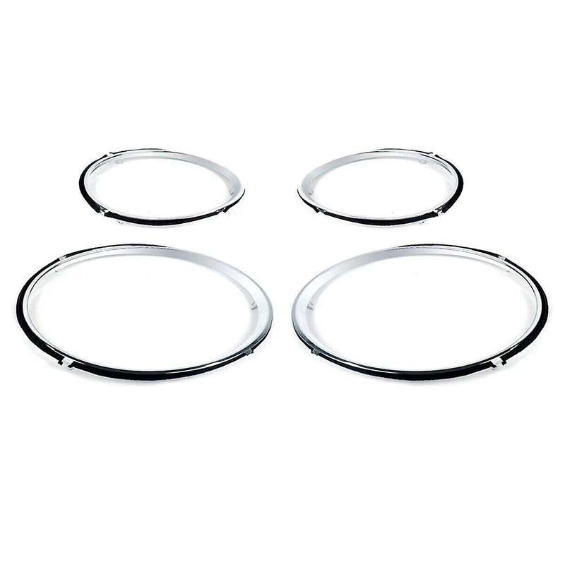 4 Pcs Electroplated Bright Strip Headlight Ring Frame for Flying Spur 2005-2013