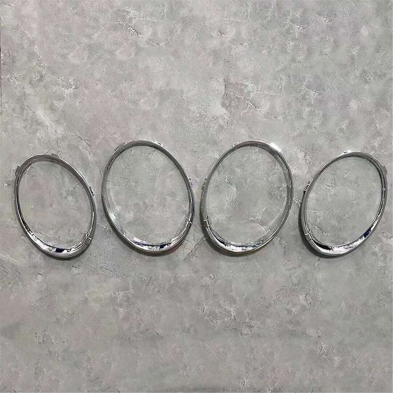 4 Pcs Electroplated Bright Strip Headlight Ring Frame for Flying Spur 2005-2013