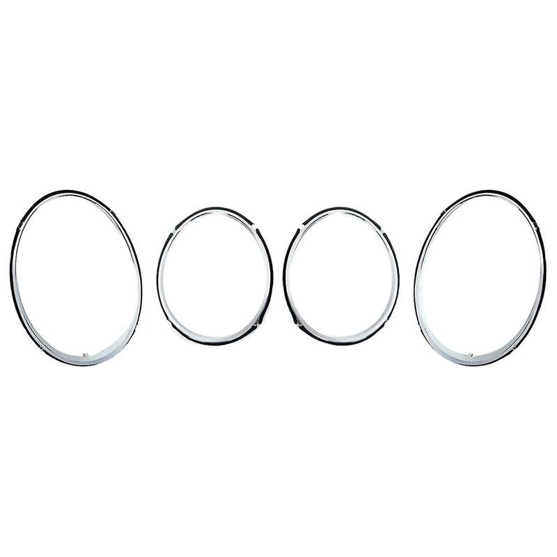4 Pcs Electroplated Bright Strip Headlight Ring Frame for Flying Spur 2005-2013