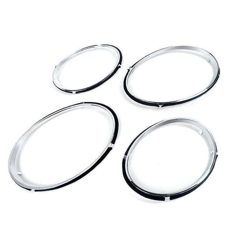 4 Pcs Electroplated Bright Strip Headlight Ring Frame for Flying Spur 2005-2013