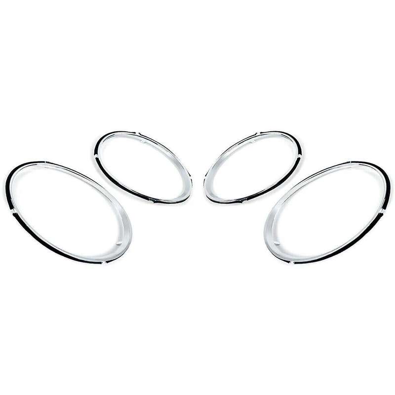 4 Pcs Electroplated Bright Strip Headlight Ring Frame for Flying Spur 2005-2013