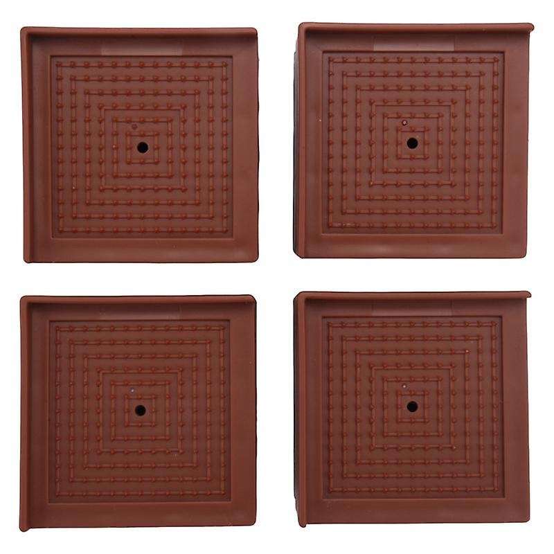 4 Pcs Foot Pad Furniture Base Adjustable Lifting Table and Chair Leg Extender Furniture Foot Brown