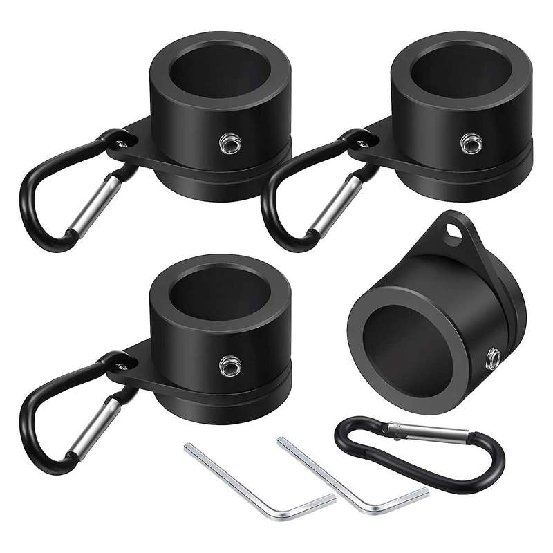 4 Pcs Flag Pole Rings Aluminum Alloy Mounting Rings 360 Degree Rotating Flagpole Anti Wrap Flag Pole