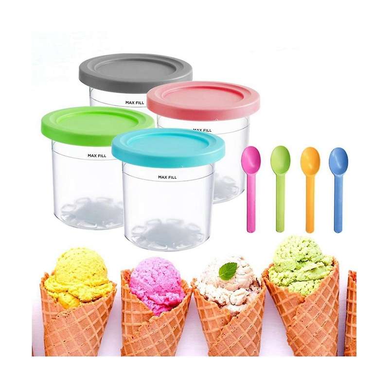 4 Pcs for Ninja Xskplid2cd Compatible with Nc299amz and Nc300s Series Cream Ice Cream Makers 1 Pint