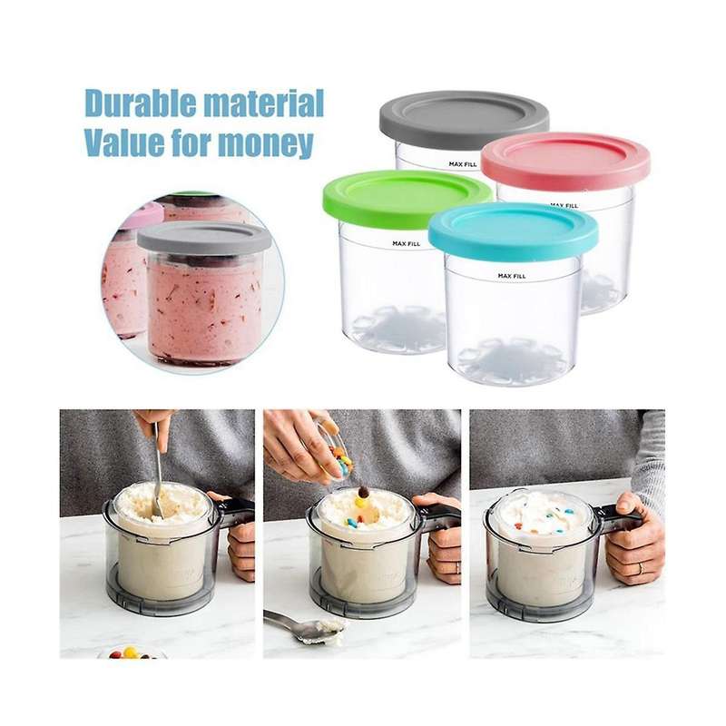 4 Pcs for Ninja Xskplid2cd Compatible with Nc299amz and Nc300s Series Cream Ice Cream Makers 1 Pint