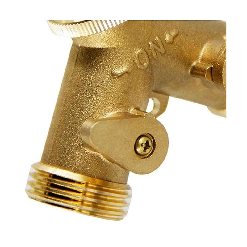 4 Pcs Garden Hose Splitter 3 Way Connector Heavy Duty Brass Garden Faucet Splitter for Outdoor Fauce