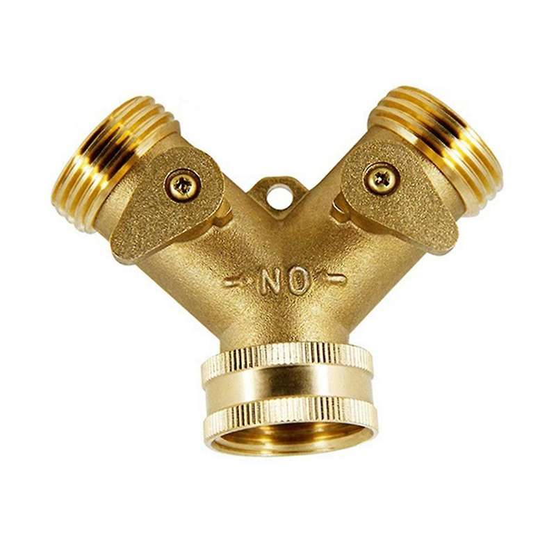 4 Pcs Garden Hose Splitter 3 Way Connector Heavy Duty Brass Garden Faucet Splitter for Outdoor Fauce