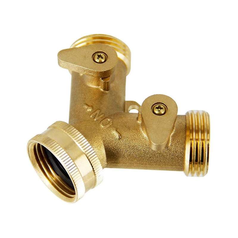 4 Pcs Garden Hose Splitter 3 Way Connector Heavy Duty Brass Garden Faucet Splitter for Outdoor Fauce