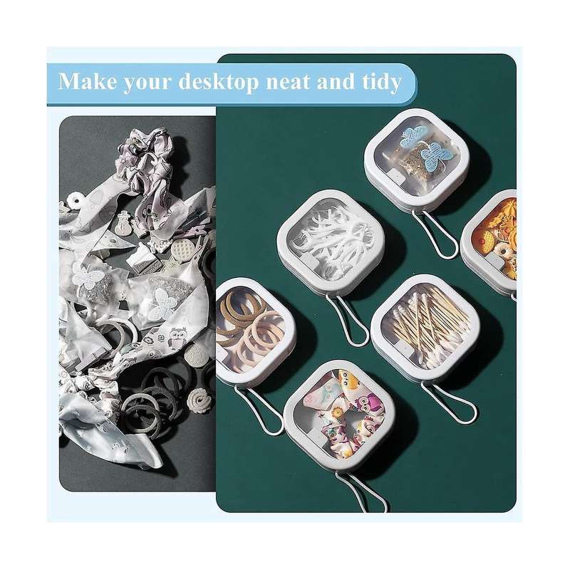 4 Pcs Hair Tie Organizer Portable Hair Accessory Storage Containers Stackable Hair Tie Holder Pin Co