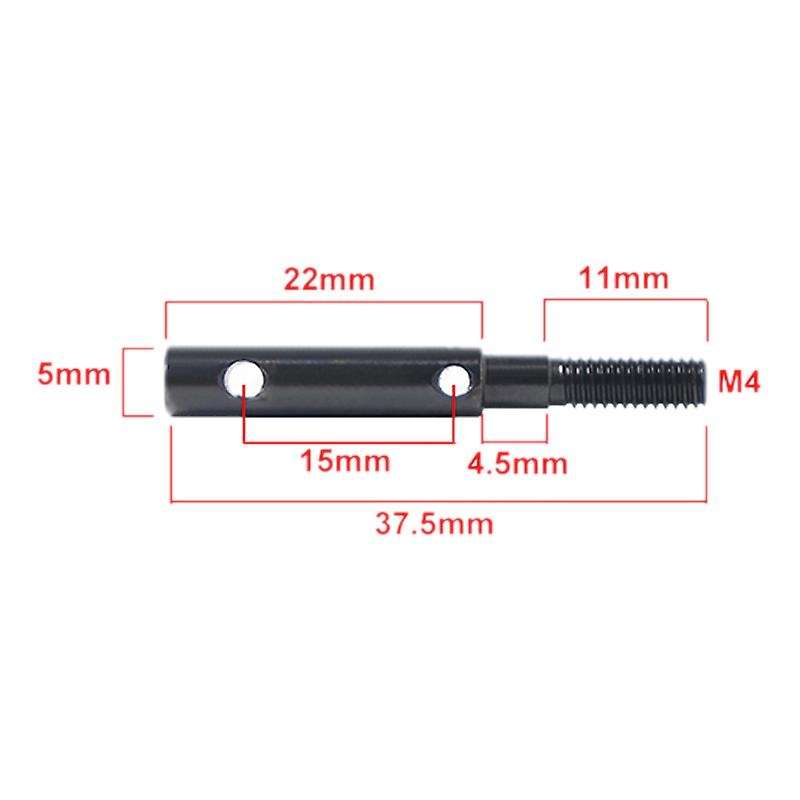 4 Pcs Hard Steel Front Rear Portal Stub Axle Drive Shaft for Axial Capra Currie F9 Axle SCX10 III AR