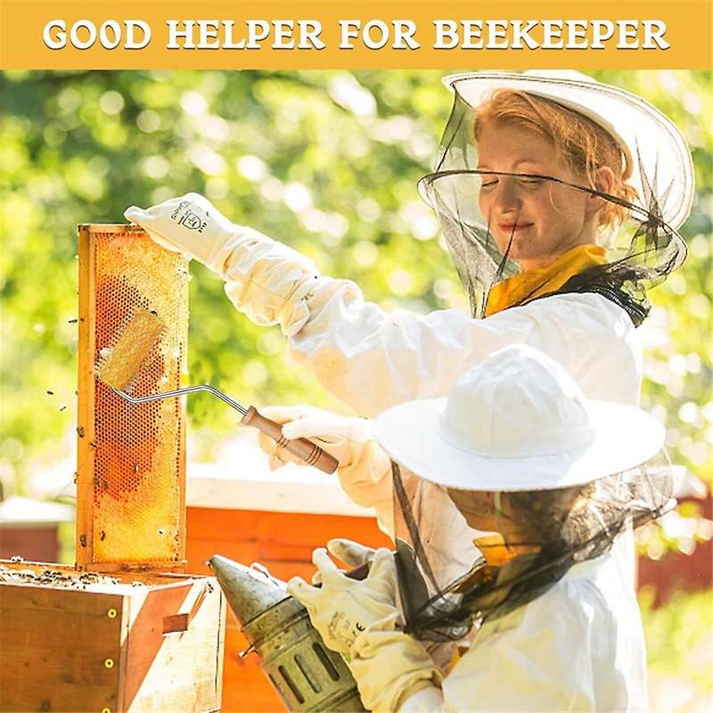 4 Pcs Honey Extractor Uncapping Needle Roller Tool with Wood Handle for Beekeeper, Honey Extractor S
