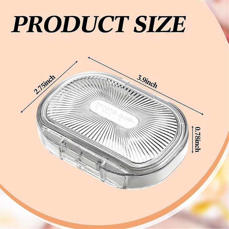 4 Pcs Hair Tie Container Small Portable Travel Cotton Swab Holder Flosser Dispenser with Lid Plasti