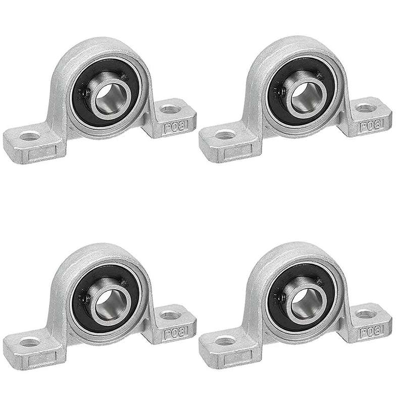 4 Pcs Housing Flange 8mm KP08 Ball Block Pillow Block for Spare Parts for 3D Printer